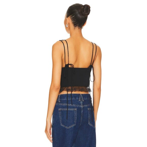 LIONESS Resurgence Cami in Onyx Medium New Womens sleeveless Tank Top - Picture 2 of 14